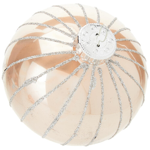 WeRChristmas Glass Baubles, Rose Gold, 3-Piece 1