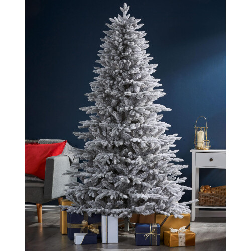 Snow Flocked Grey Fir Christmas Tree 1