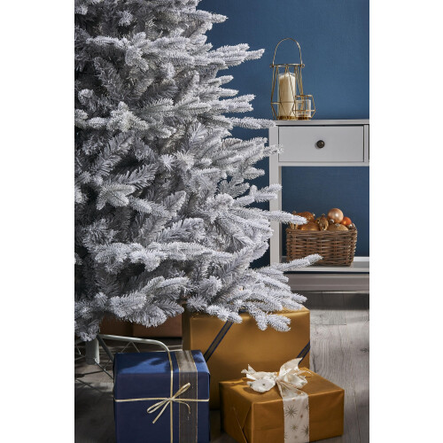 Snow Flocked Grey Fir Christmas Tree 2