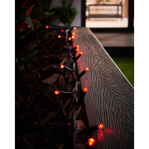 WeRChristmas PRO Series LED String Lights, Black Cable, Red, 10 m 2