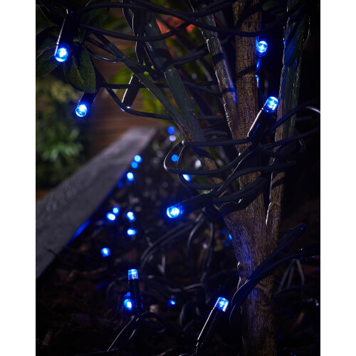 WeRChristmas PRO Series LED String Lights, Black Cable, Blue, 10 m 1