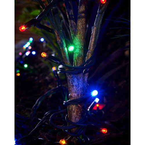 WeRChristmas PRO Series LED String Lights, Black Cable, Multi Colour, 5 m 1
