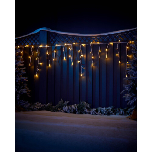 WeRChristmas PRO Series LED Icicle Lights, Warm White, 2 m