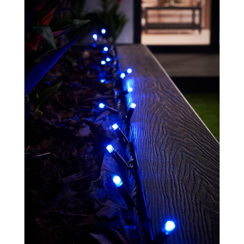WeRChristmas PRO Series LED String Lights, Black Cable, Blue, 5 m 2
