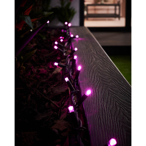 WeRChristmas PRO Series LED String Lights, Black Cable, Pink, 10 m 2