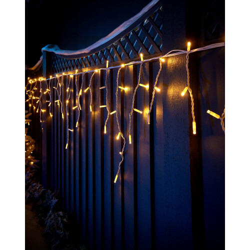 WeRChristmas PRO Series LED Icicle Lights, Warm White, 2 m 1