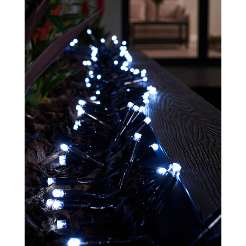 WeRChristmas PRO Series LED Cluster Lights, Black Cable, White, 5 m 2
