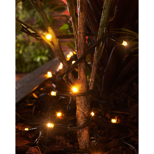 WeRChristmas PRO Series Twinkle LED String Lights, Black Cable, Warm White, 5 m 2