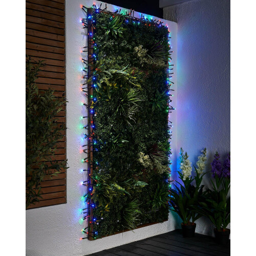 WeRChristmas PRO Series LED Cluster Lights, Black Cable, Multi Colour, 5 m 1