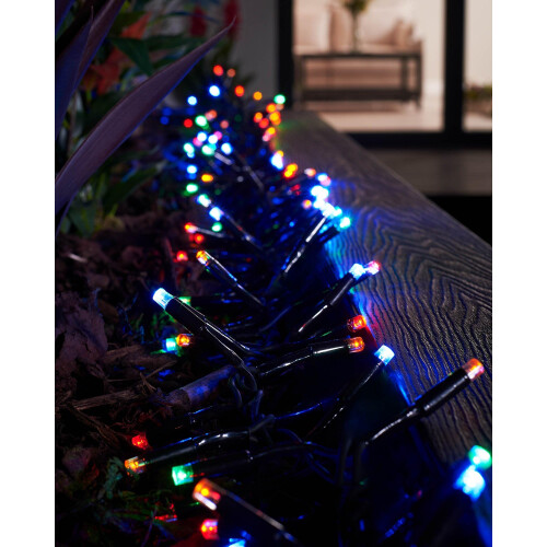 WeRChristmas PRO Series LED Cluster Lights, Black Cable, Multi Colour, 5 m 2