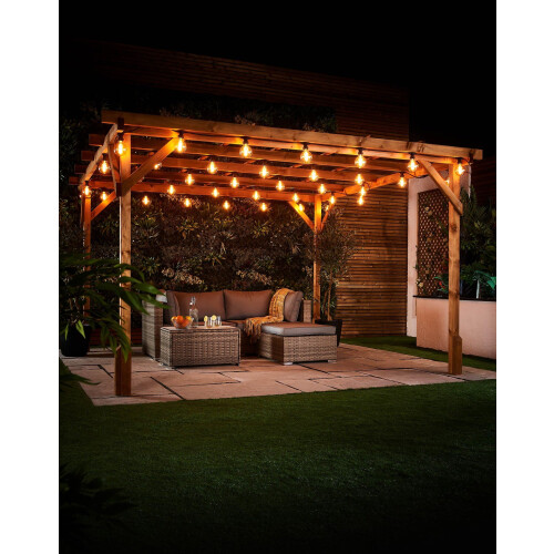 WeRChristmas Festoon Series 4W E27 Dimmable Globe Filament LED Bulb, Warm White 1
