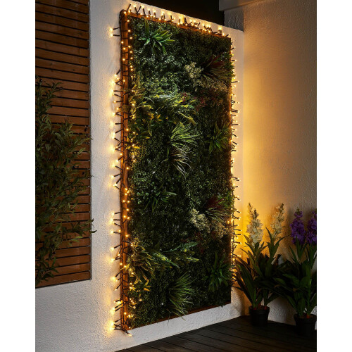 WeRChristmas PRO Series LED Cluster Lights, Black Cable, Warm White, 5 m 1