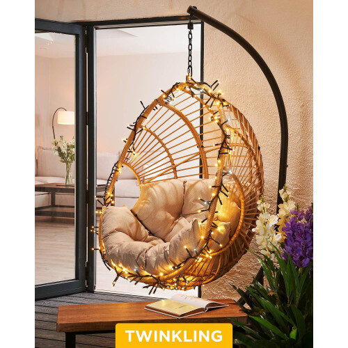 WeRChristmas Twinkling LED Cluster Lights, Black Cable 1