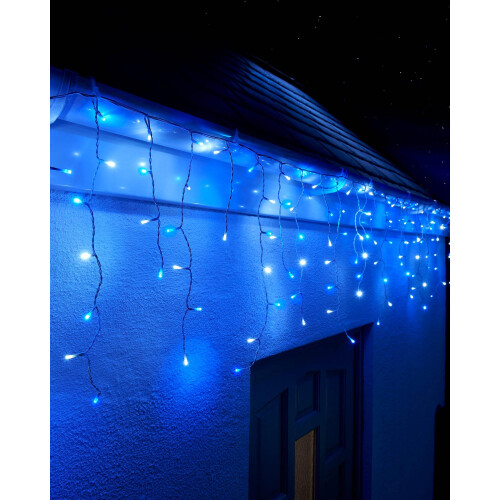 WeRChristmas LED Icicle Lights, White Cable