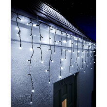 WeRChristmas LED Icicle Lights, Black Cable