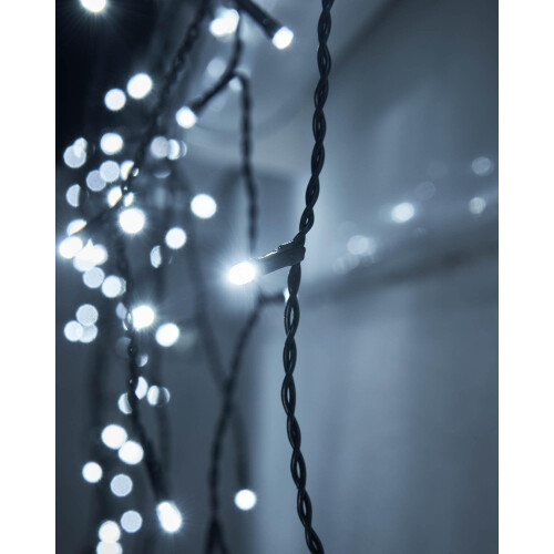 WeRChristmas LED Icicle Lights, Black Cable 1