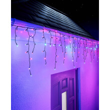 WeRChristmas LED Icicle Lights, Black Cable