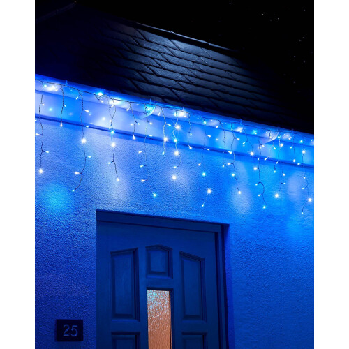 WeRChristmas LED Icicle Lights, White Cable 1