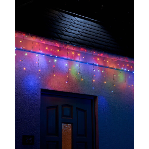 WeRChristmas LED Icicle Lights, White Cable 1