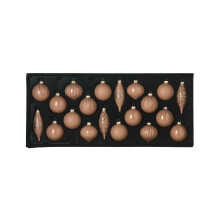 Set of 20 Glass Baubles, Mocha