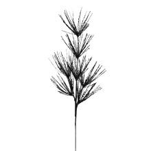 Black Glitter Firework Christmas Spray - 74 cm Decorative Stem for Wreaths & Garlands