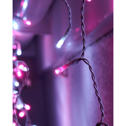 WeRChristmas LED Icicle Lights, White Cable 2