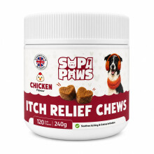 120 Soft Chews All Itch & Immunity Treats for Dogs Allergy Relief Chews for Healthy Skin & Coat Ears Itching Licking Scratching Daily Immune Support