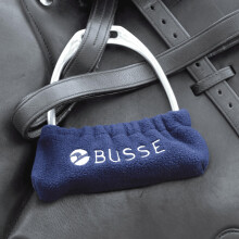ES5015 Stirrup Protector, Stirrup Cover, Fleece Saddle Protector for Stirrups, Soft Material Against Scratches and Dirt Pair (Navy, Short - Fleece)