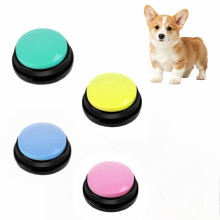 4PCS Dog Buttons Talk Training, Recordable Dog Buttons Multipurpose Buzzers for Quizzes & Pet Training