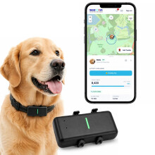 GPS Dog Tracker Real-Time IP68 Waterproof Fits Collar Or Harness Only 45g | Live Tracking, Multi Safe Zone Alerts, Wellbeing Monitoring