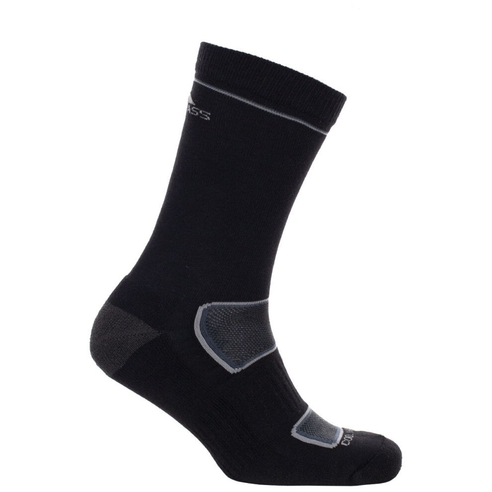Trespass (7/11, Black) Lightweight Mid Length Socks Rizzle - Image 3