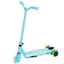 Electric Scooter for Kids Aged 4-7 Years, with Flashing LED Lights, Rear Auxiliary Wheels, Blue