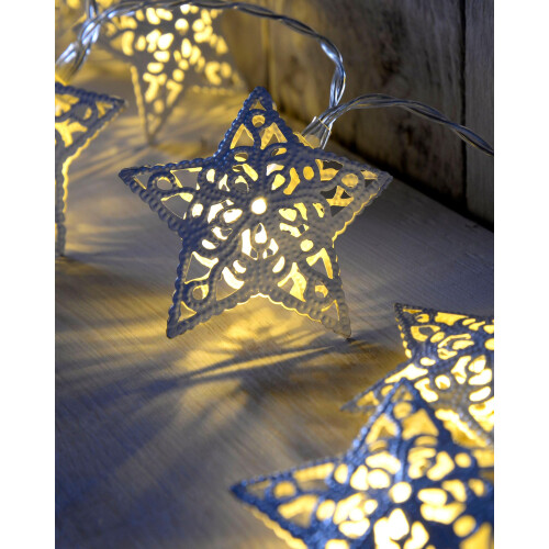 WeRChristmas Star Light String Christmas Decoration with 10-LED Lights - White 1