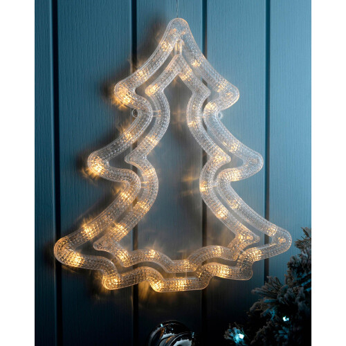 WeRChristmas Christmas Tree Silhouette with 35-LED, 37 cm - Warm White 1