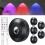 6 Pack Rechargeable Under Cabinet Lights,RGB LED Puck Lights with Remote Control 1