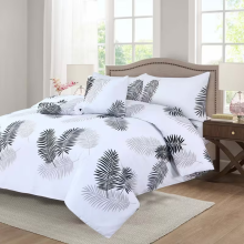 (Leaf, KING) Reversible Duvet Cover Bedding Set & Pillowcases Printed Floral Duvets Covers Single Double King