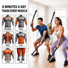 Weighted Ropeless Battle Ropes for Home Gym, Adjustable Cordless Battle Ropes for HIIT Cardio & Strength Training