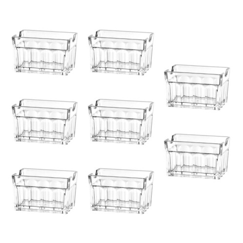 8Pcs Acrylic Sugar Packet Holder Sugar Bag Storage Container Dish Display Sachets Tissue Bowl
