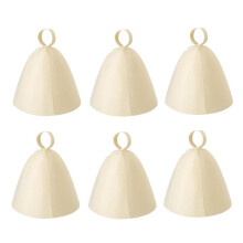6 PièCes Chapeau de Sauna Chapeau de Bain en Feutre Chapeau Banya en Laine Russe Chapeau de Protection de TêTe Ukrainien Bonnet de Sauna Absorbant
