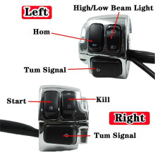 Motorcycle 1inch 25mm Handlebar Control Harness Horn Turn Signal Light for Sportster Dyna Softail