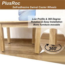 16 Pack Self Adhesive Caster Wheels for Furniture, Load Capacity 28LBS Per Wheel, Low Profile Swivel Wheels