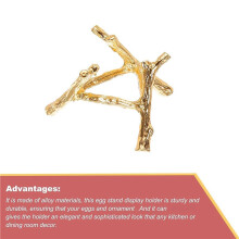 10X Metalen Kristallen Bol Displayhouder Eibolstandaard Goud Moderne Eenvoud voor Huisdecoratie