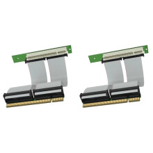 2X PCI-Verlengkabel PCI 32-Bits Verbindingsadapterkaart PCl-Verlengkabel met Hoge Dichtheid voor 1U 2U Server, Kleine Behuizing