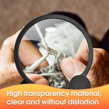 Magnifying Glass with Light for Reading, 5.1 Inch 6x Magnifying Glass with Stand, Neck-Worn Large Magnifier