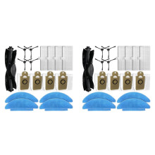 2Ensemble pour MEDION X20 SW + MD 11415 Pièces de Rechange Accessoires Brosse Latérale Principale Filtre Hepa Vadrouille Sacs à Poussière en Tissu