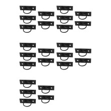 25er-Pack Schwarze Dekorative Ringseilhalterungen für Seilzäune, Treppengeländer, Wandaufhänger, Deckenhaken
