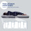 airzzZ Inflatable Flocked Air Bed Grey Single 3
