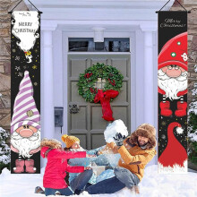 Frohe Weihnachten. Hängen Sie das Banner auf. Dekorative Weihnachtsbanner für Drinnen und Draußen, für Haustür und Garage A