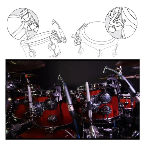 2X BETA98AMP Instrumentmicrofoon Beta 98amp Cardioïde Condensator Instrument Percussie Drummicrofoon voor  Snare Drum