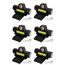 6X Linterna Frontal Recargable para Casco de Soldadura, Versátil, con Soporte, Atenuación Automática y Potente Luz Frontal.